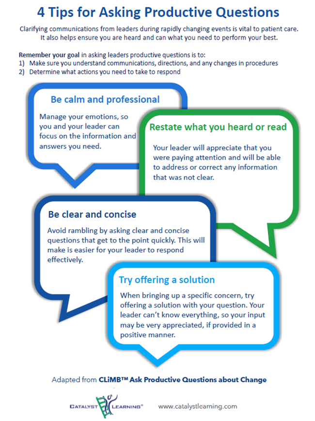 Ask Productive Questions Huddle Guide